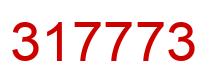 Number 317773 red image