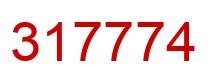 Number 317774 red image
