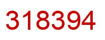 Number 318394 red image