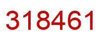Number 318461 red image