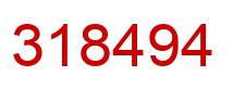 Number 318494 red image