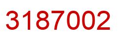 Number 3187002 red image