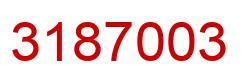 Number 3187003 red image