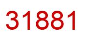 Number 31881 red image
