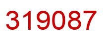 Number 319087 red image