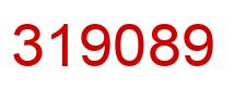 Number 319089 red image