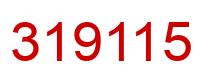 Number 319115 red image