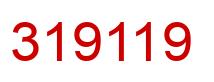 Number 319119 red image