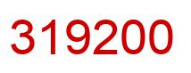 Number 319200 red image
