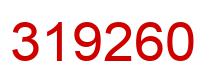 Number 319260 red image