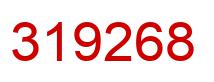 Number 319268 red image