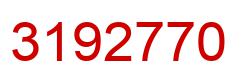 Number 3192770 red image