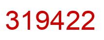 Número 319422 imagen rojo