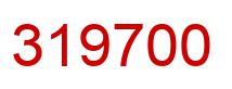 Number 319700 red image