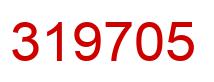 Number 319705 red image