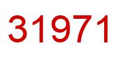 Number 31971 red image