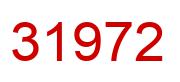 Number 31972 red image