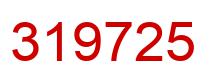 Number 319725 red image