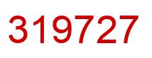 Number 319727 red image