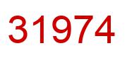 Number 31974 red image