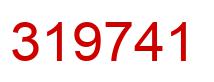 Number 319741 red image