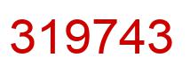 Number 319743 red image
