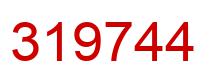 Number 319744 red image