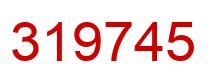 Number 319745 red image