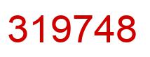 Number 319748 red image