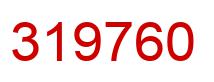 Number 319760 red image
