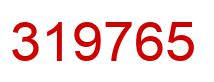 Number 319765 red image