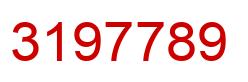 Number 3197789 red image