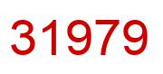 Number 31979 red image