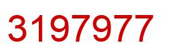 Number 3197977 red image