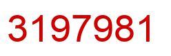 Number 3197981 red image