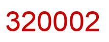 Number 320002 red image