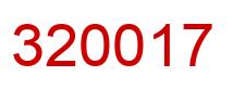 Number 320017 red image