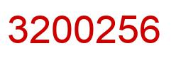 Number 3200256 red image
