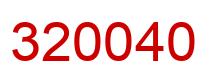 Number 320040 red image