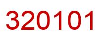 Number 320101 red image