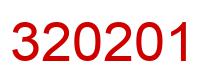 Number 320201 red image