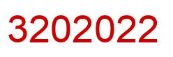 Number 3202022 red image