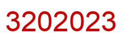 Number 3202023 red image
