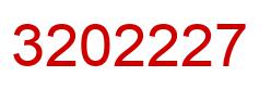 Number 3202227 red image