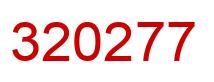 Number 320277 red image