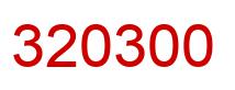 Number 320300 red image