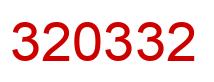 Number 320332 red image