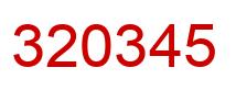 Número 320345 imagen rojo
