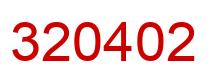 Número 320402 imagen rojo