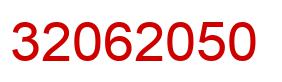 Number 32062050 red image